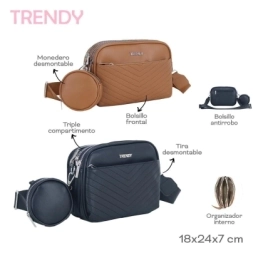 Imagen de Morral Con Monedero Trendy Azul Oscuro