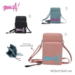 Imagen de Phone Bag Doble Muaa Celeste