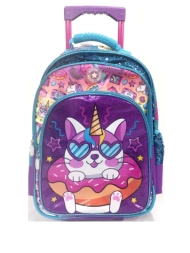 Imagen de Mochila Carro Gato Con Lentes Lila