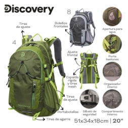 Imagen de Mochila Camping Discovery Verde