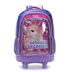 Imagen de Mochila Carro Think Happy Glitter Cosmic Dreame C/llavero Skora