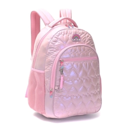 Imagen de Mochila Think Happy Shine Matelasse Corazones Con Llavero Skora