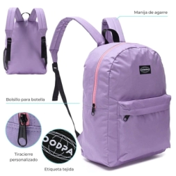 Imagen de Mochila Goodpack Cierre Contra Tono Lila 43x33x15cm