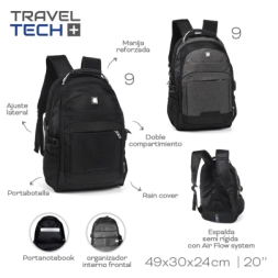 Imagen de Mochila Portanotebook Travel Tech Negro