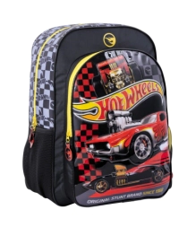 Imagen de Mochila Hot Wheels 18'' Espalda Red Cars Negro