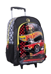 Imagen de Mochila Hot Wheels 18'' Carro Red Cars Negro