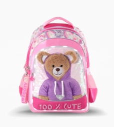 Imagen de Mochila Espalda 18'' Teddy Con Luz Led Rosa