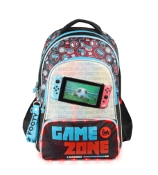 Imagen de Mochila Footy 18'' Espalda Game Zone Con Led Rojo