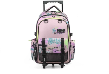 Imagen de Mochila Graffiti Carro Chimola Rosa
