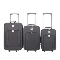 Imagen de Set De Valijas Chek In Soft 600d Negro 18