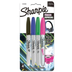 Imagen de Sharpie Kit Neon Tj 4 Pzas