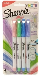 Imagen de Sharpie Snote Pastel X4 Pzas