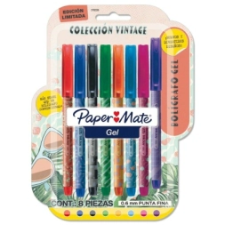 Imagen de Paper Mate Gel 8pzas Card Vintage