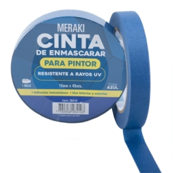 Imagen de Cinta De Enmascarar 18mm X40 Mts Azul Oscuro Resist. Uv