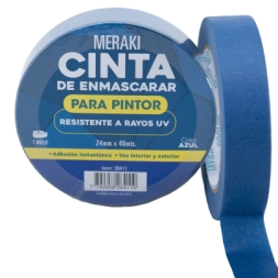 Imagen de Cinta De Enmascarar 24mm X40 Mts Azul Oscuro Resist. Uv