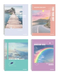 Imagen de Cuaderno Asamblea Paisajes Pastel 21x29,70 - 80hjs Rayadas