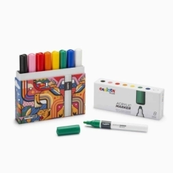 Imagen de Marcadores Acrilico Colores Surtidos Caja X 8 Carioca