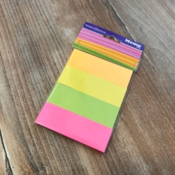 Imagen de Notas Adhesivas Block X4 - 80 Hojas 25x75 Mm Neon Surtido