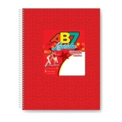 Imagen de Cuaderno Laprida Ab7 T/d 21x27 Rojo - 60 Hjs Rayadas