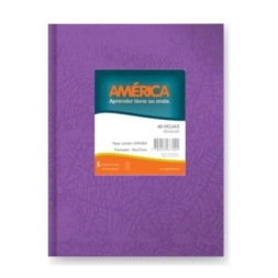 Imagen de Cuaderno America AraÑa 16x21 T/d Lila - 42hjs Rayadas