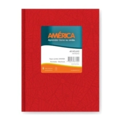 Imagen de Cuaderno America AraÑa 16x21 T/d Rojo - 82hjs Rayadas