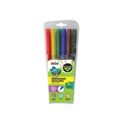 Imagen de Marcadores Escolares Finos 6 Colores Pizzini