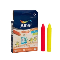 Imagen de Crayones Alba Jumbo Fluo Chico X6