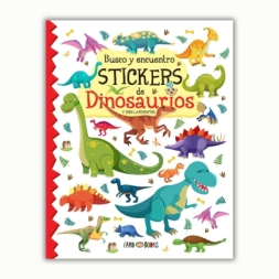 Imagen de Libro Busco Y Encuentro Stickers De Dinosarios