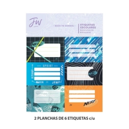 Imagen de Etiquetas Fw Escolares Nerf