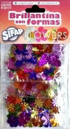 Imagen de Brillantina Flowers X5