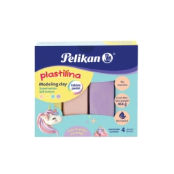 Imagen de Plastilina Neon Pastel X4 454 Gr Pelikan