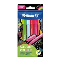Imagen de Marcador Fino Colorella Star Neon Estuche X 6 Pelikan