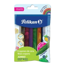 Imagen de Pelicrayones Jumbo Tri Color Mix Estuche X 6 Pelikan