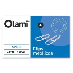 Imagen de Clip Metal N°4 33mm X100uni