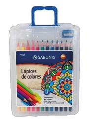 Imagen de Estuche Lapices Colores Sabonis X12 Largo C/sacap