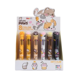 Boligrafo 8 Colores Paws Wero
