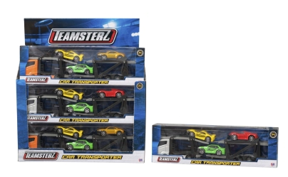 Imagen de Camion Transporta Autos Metalicos Teamsterz 25cm