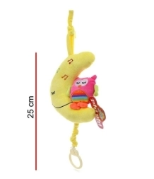 Imagen de Cunero Musical Lechuza Con Luna 20cm Phi Phi Toys