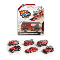 Imagen de VehÍculos De Bombero MetÁlico Go Speed 6 Modelos Mixeados