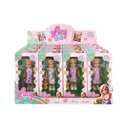 Imagen de Mini MuÑeca Lucy Pop Tiny Con Mascota 8x16x5 Cm
