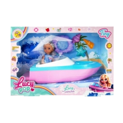 Imagen de Mini MuÑeca Lucy Pop Tiny Y Su Lancha Con Acc. 23x15x10 Cm