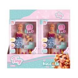 Imagen de MuÑeca Tiny Y Su Mascota 33x20x5 Cm