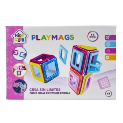 Imagen de Juego De Bloques Magneticos 18 Pzas 16x10x4 Cm