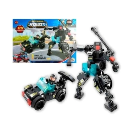 Imagen de Juego De Bloques Auto Robot (115 Piezas) 22x15x5 Cm
