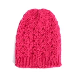 Imagen de Gorro Infantil Niña Trenzado Rosa