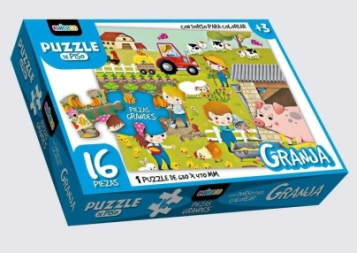 Imagen de Rompecabezas 16 Piezas Surtido Granja/safari Uniesco
