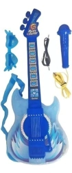 Imagen de Guitarra Azul A Pila C/microfono Y Lentes (hd-773)