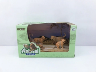 Imagen de Animal World Playset 19cm Pack X 4 Cachorros Leon