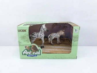 Imagen de Animal World Playset 19cm Pack X 2 Cebra