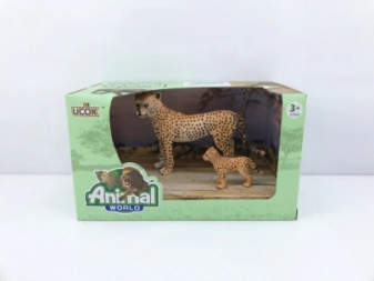 Imagen de Animal World Playset 19cm Pack X 2 Guepardo